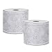 VATIN 2-1/2 inches Wide Snowflake Wired Sheer Glitter Ribbon White Silver Swirl Wired Organza Ribbon Roll