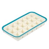 Ice Cube Tray / Silicone Ice Cube Mold Tray - Makes 1.4-Inch Square Cubes - BPA Free - Flexible & Dishwasher Safe -Tray Makes 18 Ice Cubes Total - 10.75 x 1.4 x 5.5 Inches