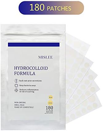 Acne Patches Pimple Patches MISLEE 180 Patches Hydrocolloid Patches Spot Patches Acne Stickers Acne Pimple Master Patch Acne Healing Patch Pimple Patch Acne Spot Blemish Treatment