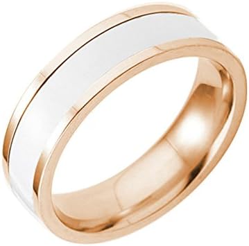 Fashion Classic Titanium Ring, Timeless Love Rose Gold Rings(White5)