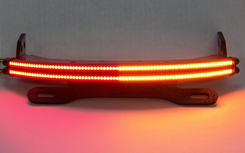 Double-Stack LED Fender Eliminator Running Light, Brake Light, and Turn Signal Kit with Tag Light and Bracket for Honda Fury (Smoked Lens)