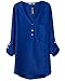 Najia Symbol Womens Summer Casual Long Sleeve Sheer Chiffon Shirts
