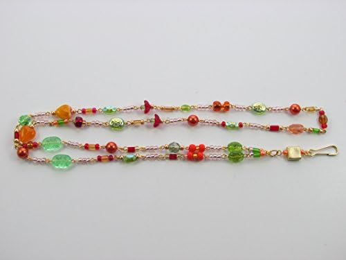 Odds &amp; Ends in Multi-colors Beaded Lanyard