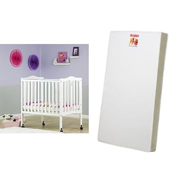 dream on me 2 in 1 lightweight folding portable stationary side crib