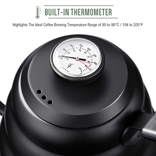 Soulhand Gooseneck Kettle with Thermometer Stovetop Gooseneck Kettle