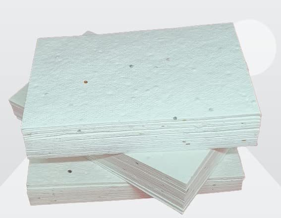 Mankey Monkey Plantable Wildflower Seed 250gsm Business Card Blanks (100), White