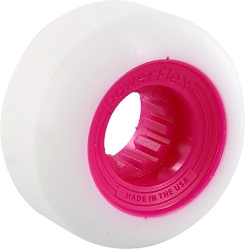 Powerflex Skateboards Gumball White / Magenta Skateboard Wheels - 54mm 83b (Set of 4)