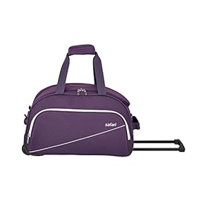 Safari Pep 65 Cms Polyester Purple Check-In 2 Wheels Soft Travel Duffle Bag