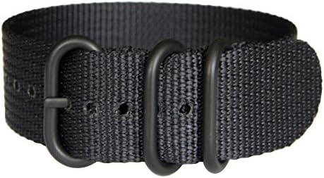 23mm 3Ring 11" 29cm Diver Watch Strap for Luminox [3Ring_23mm_Black_PVD]