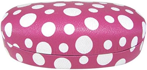 Evolution Eyes Hard Clamshell Sunglass and Eyeglass Polka Dot Case, Fits All Frames, Textured Magenta