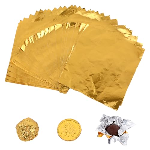 100 Pcs Gold Candy Wrappers Foil 4