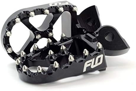FLO MotorsportsFoot Pegs, Fits : Honda Cr125/250,Crf/150/250/450, Kawasaki KX250/450F Foot Pegs Fpeg-792 (Black)