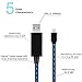 EL-AURORA iPhone Lightning Charger Cable, 3ft Visible Flowing LED USB Lightning Cable Light Up Charger Sync Data Cord for iPhone X / 8 / 8 Plus / 7 / 7 Plus / 6 / 6 Plus, iPod and iPad (black)