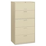 HON 585LL 500 Series 36 by 67 by 19-1/4-Inch 5-Drawer Lateral File, Putty