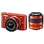 Nikon デジタル一眼カメラ Nikon 1 (ニコンワン) J2 ダブルズームキット オレンジ N1J2WZOR photo
