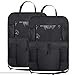 Fullsexy 2 Pack Car Back Seat Organizer with Touch Screen Tablet Holder, Waterproof Kick Mats Backseat Protector with 5 Storage Pockets for Kids (25