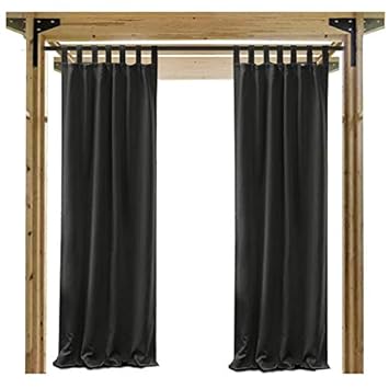 Amazon Com Cololeaf Outdoor Patio Curtain Water Resistant Tab