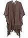 Soul Young Knitted Kimono Women's Spring Cashmere Blanket Poncho Cape Shawl Wrap