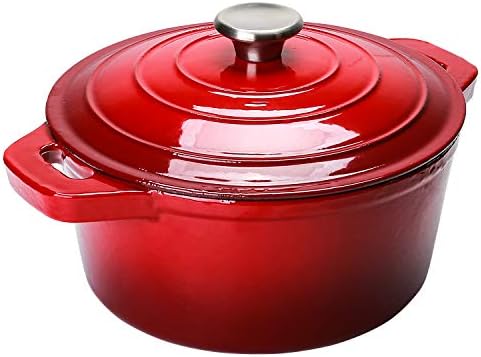 Puricon Quart Enameled Cast Iron Dutch Oven, Round Enamel