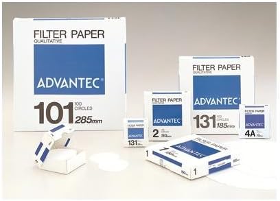 Advantec MFS N014.25CM Qualitative Filter Paper, No. 1, 0.20 mm Thickness, 42.5 mm Length, Cotton Linter Cellulose (Pack of 100)