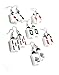 Linpeng E132~137 Assorted Gift Set Mahjong Earrings (6 Pack)