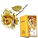 KDLINKS [Special Sale] 24K 6 Inch Gold Foil Rose, Best Valentine's Day Gift, Handcrafted and Last Forever! - Double Size Rose Flower Card