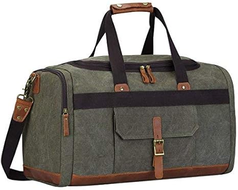 vintage leather duffle bag with shoe compartment