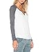 Sarin Mathews Women's Casual V Neck Loose Fit Long Sleeve T-Shirt Blouse Tops LightGrey XL