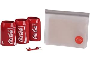 3-Pack Silicone Can Covers (355ml) with Carrying Case & Opener | Reusable Drink Covers for Golf, Outdoor Events, Parties & Tr