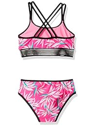 Big Chill traje de baño de dos piezas para niña con elástico novedoso