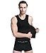 NINGMI Neoprene Slimming Vest Sweat Sauna Suits Gym Mens Weight Loss Shapewear, Pure-black, Medium