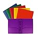Eagle Plastic Folders with 2 Pockets and 3 Prongs Fasteners, Letter Size, Assorted Colors, 6-Pack