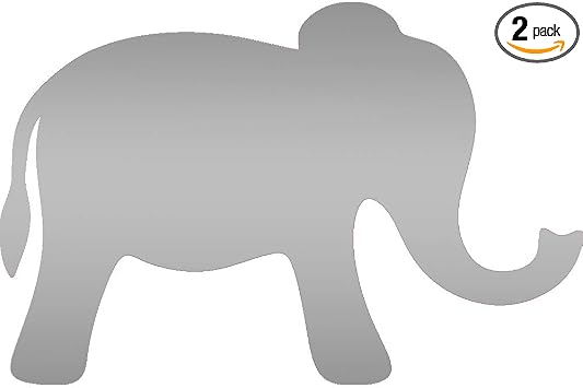 amazon com nbfu decals simple elephant silhouette metallic silver set of 2 premium waterproof vinyl decal stickers for laptop phone accessory helmet car window bumper mug tuber cup door wall decoration automotive nbfu decals simple elephant silhouette metallic silver set of 2 premium waterproof vinyl decal stickers for laptop phone accessory helmet car
