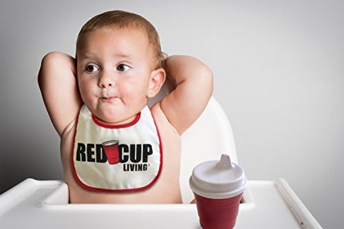Red Cup Living Snapback Cotton Baby Bib - Reusable and Washable - Perfect For Toddlers