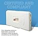 ECR4Kids Horizontal Diaper Changing Station with 500 Sanity Liners, Wall-Mounted, White Granite
