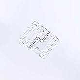 20sets 20mm Plastic Buckles Front Closure Hook & Clasp Fasteners Sew On Clothes Bra Swimwear Clip Hooks Sewing Supplies (Clear)