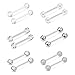 Finrezio 14G 9/16Inch Stainless Steel Nipple Tongue Ring Barbell Nipplerings Body Piercing Jewelry 12Pcs (A: 6Pairs-Silver)