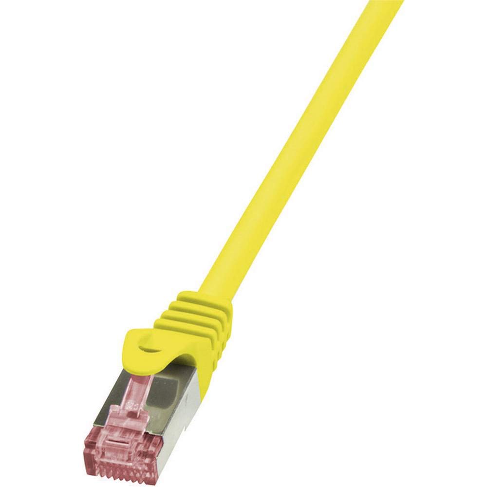 LogiLink CQ2047S Cat.6 S/FTP PIMF PrimeLine Patch Cable, 1.50 Meter Length, Yellow, Yellow, 1.5 Meter Length