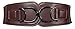 eVogues Plus Size Leatherette Elastic Belt Brown - One Size Plus