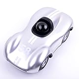 Generic Portable Mini Wireless Car Shaped Bluetooth Stereo Music Speaker for Samsung iPhone Black Car Model Sound Box (Silver)