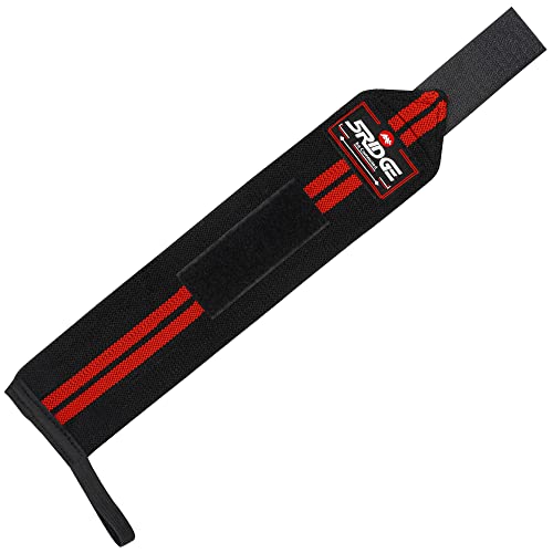 5RIDGE Weight lifting Wrist Wraps - Professional Grade with Thumb Loops. Wrist Supports Braces for Men & Women Strength Training gym fitness fist straps Sold as Pair One Size Fits All