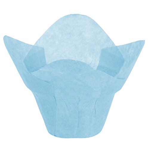 Light Blue Cupcake Liners. Tulip Cupcake Liners Lotus Parchment Baking