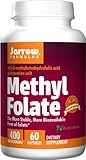 Jarrow Formulas Methyl Folate 5-MTHF Nutritional Supplement, Supports Brain, Memory, Cardiovascular Health, 400 mcg, 60 Count