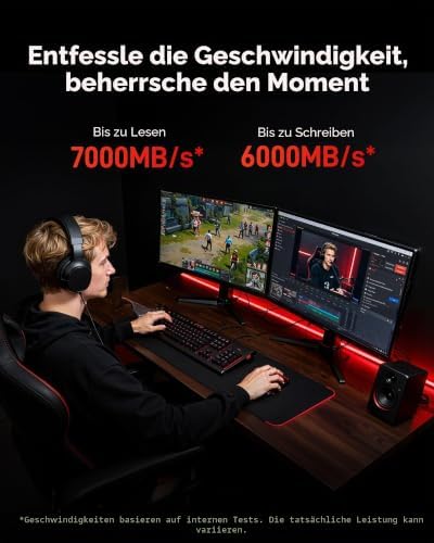 EQ790 PS5 SSD 4TB, M.2 NVMe 1.4 Interne Solid-State-Festplatte mit Kühlkörper, 2280 PCIe Gen4x4 Intern SSD, bis zu 7.000 MB/s Lesegeschwindigkeit, Kompatibel mit PS5, Desktop und Laptop