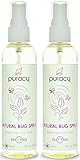 Puracy Natural DEET Free Mosquito Repellent, Scientifically Proven to Repel Mosquitoes for Hours, Essential Oil Bug Spray, Safe for Children and Pets, Non Greasy, 4 Ounce Spray Bottle, (Pack of 2)