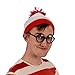 Kangaroos Red And White Beanie Hat With Nerd Glasses
