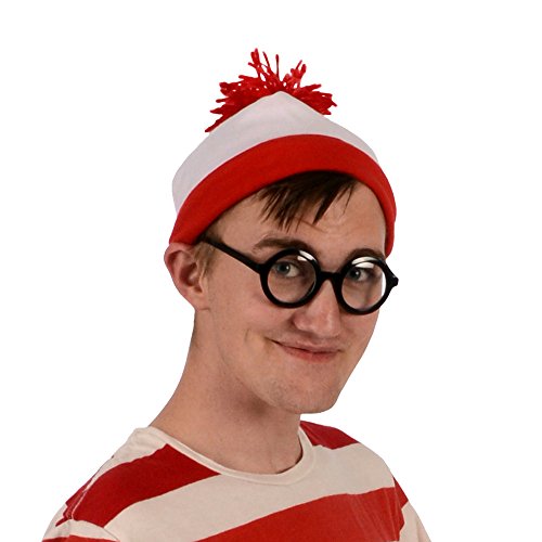 Kangaroos Red And White Beanie Hat With Nerd Glasses - Image 4