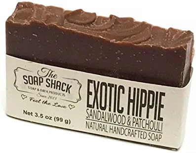 Sensual Sandalwood Patchouli Handmade Soap Bar - Cold Process Luxury with Natural Exfoliation