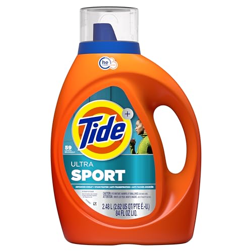 TIDE PLUS FEBREZE SPORT ODOR DEFENSE HE TURBO CLEAN LIQUID LAUNDRY DETERGENT, 84 FL OZ, 54 LOADS