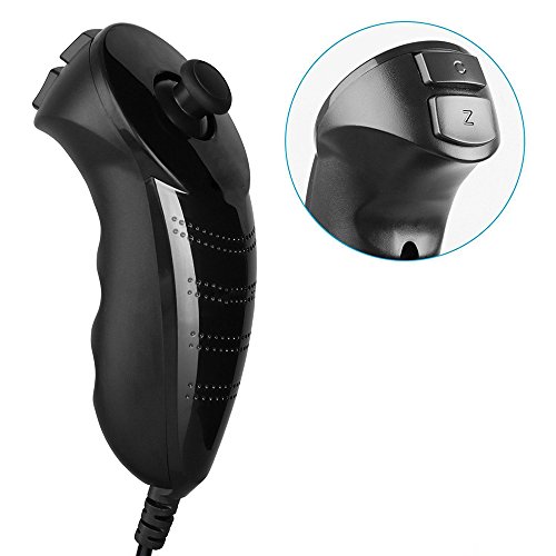 Maexus Motion Plus Wii Remote and Nunchuck Combo Controller with Wrist Strap for Nintendo Wii Game Console - Black